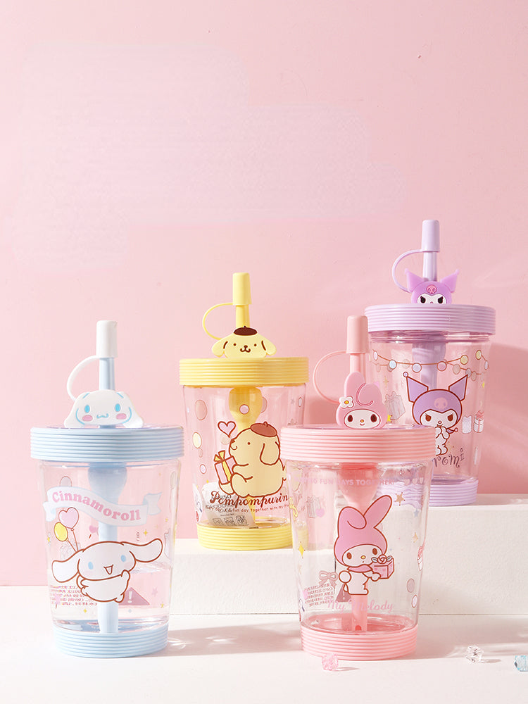 Sanrio Miniso x Characters Pompompurin Water Cup with Straw - New Home