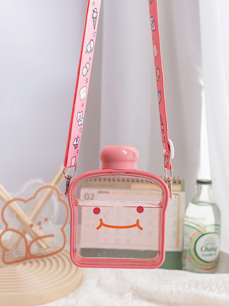 ML Select - Cute Expressions Water Bottle with Strap