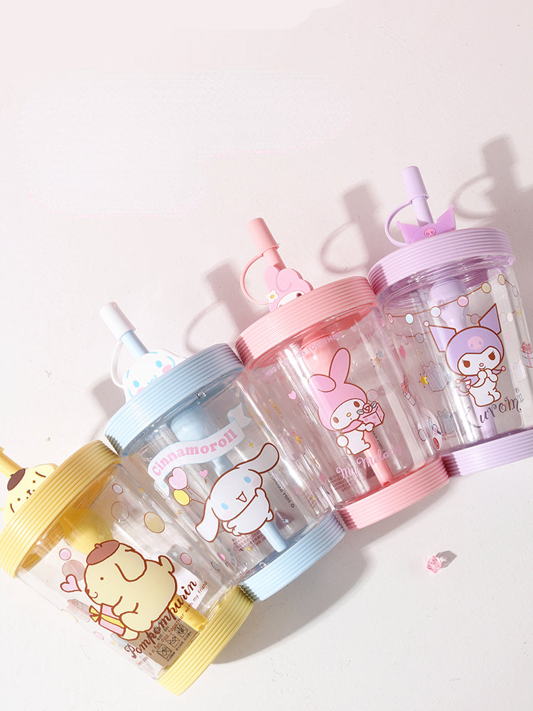 Sanrio Cinnamoroll Kuromi My Melody Plastic Sippy Cup Water Cup