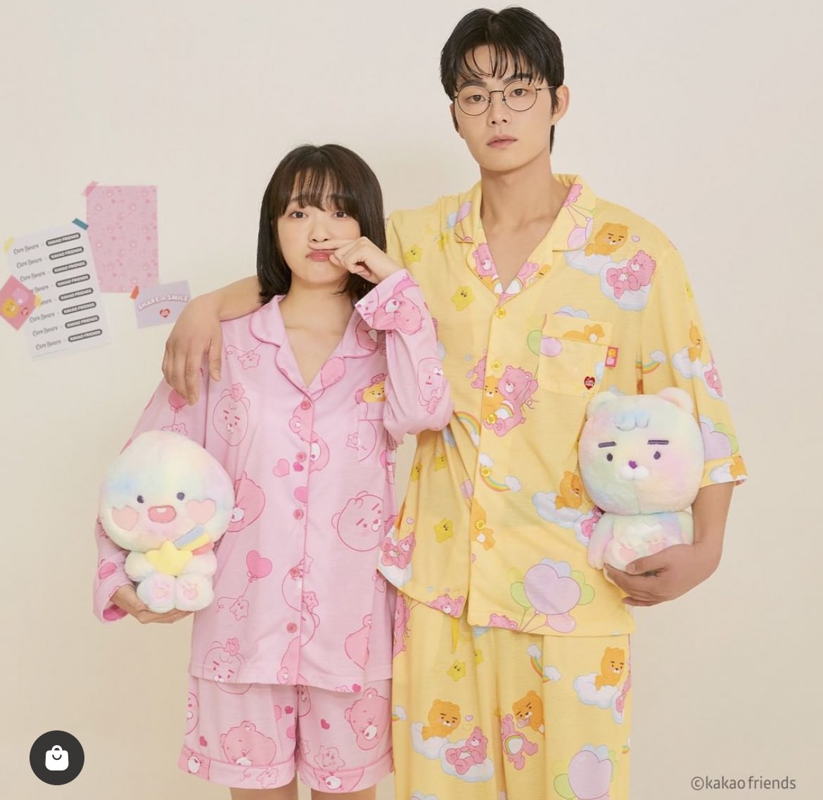 Kakao Friends x Care Bears - Rainbow Light Pajamas
