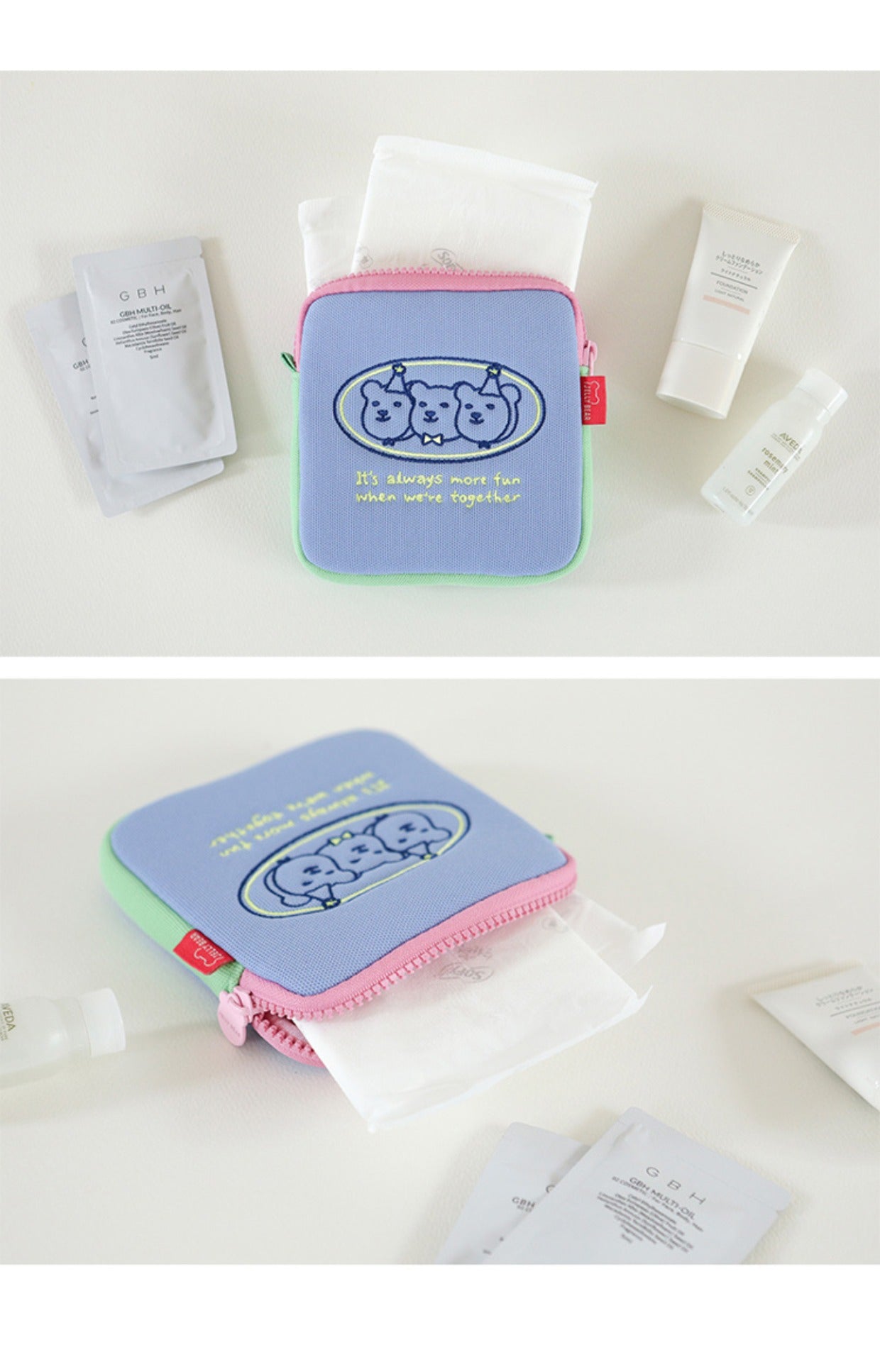 Dailylike KR - Together, Young & Free! Embroidered Cosmetic Storage Bag