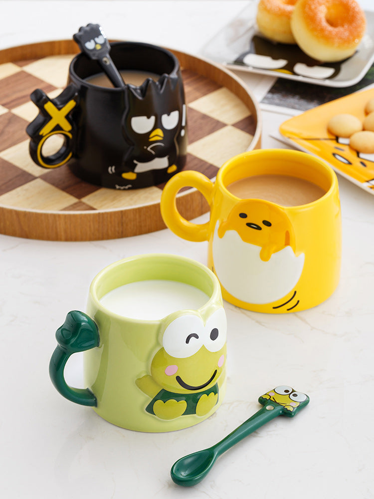 Official Sanrio - Cheerful Character Mug with Cute Handle
