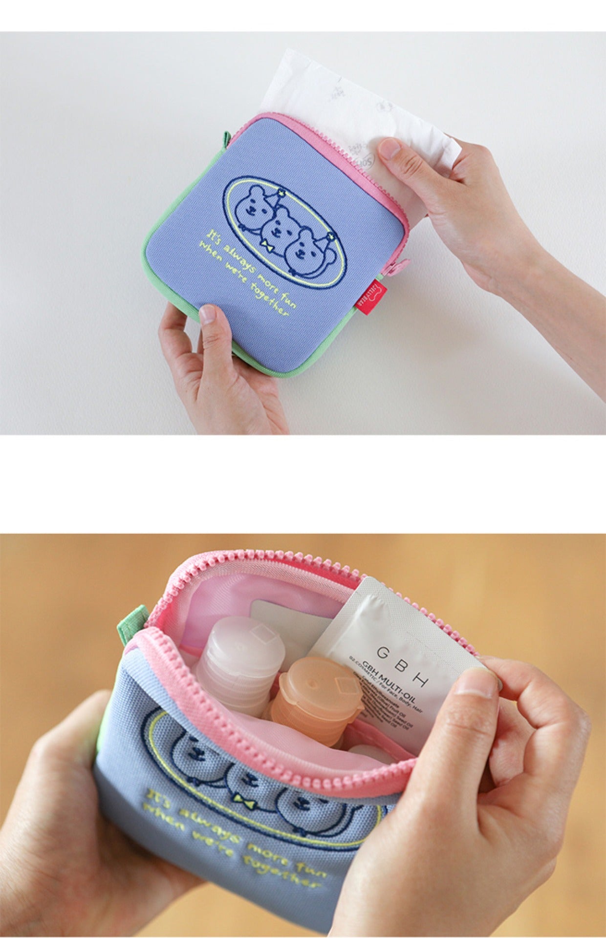 Dailylike KR - Together, Young & Free! Embroidered Cosmetic Storage Bag