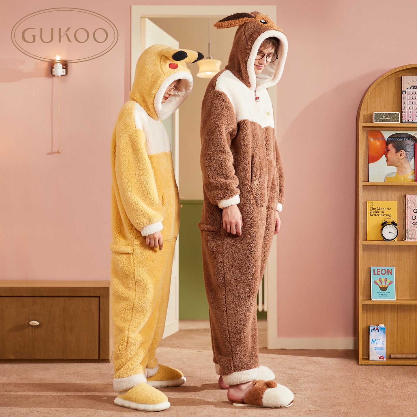 doorboren uitvoeren Kwalificatie Pokemon x Gukoo - Fluffy Couple Warm Pyjama Jumpsuits | Moonguland