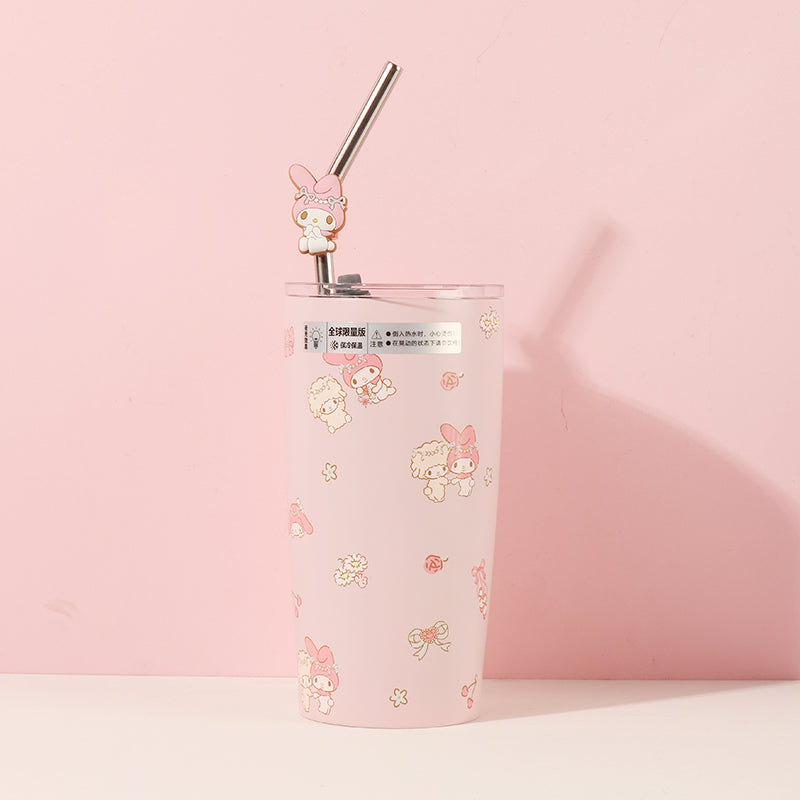Sanrio x Miniso - Steel Water Bottle with Straw