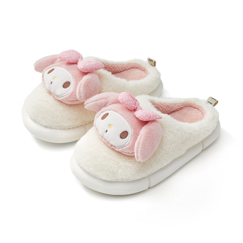 Utune x Sanrio - Fluff Kuromi & My Melody Winter Slippers | Moonguland 230 (W4.5-5.5| EU 34-35) / Kuromi / Verify with Our Size Guide (Sizes Based on