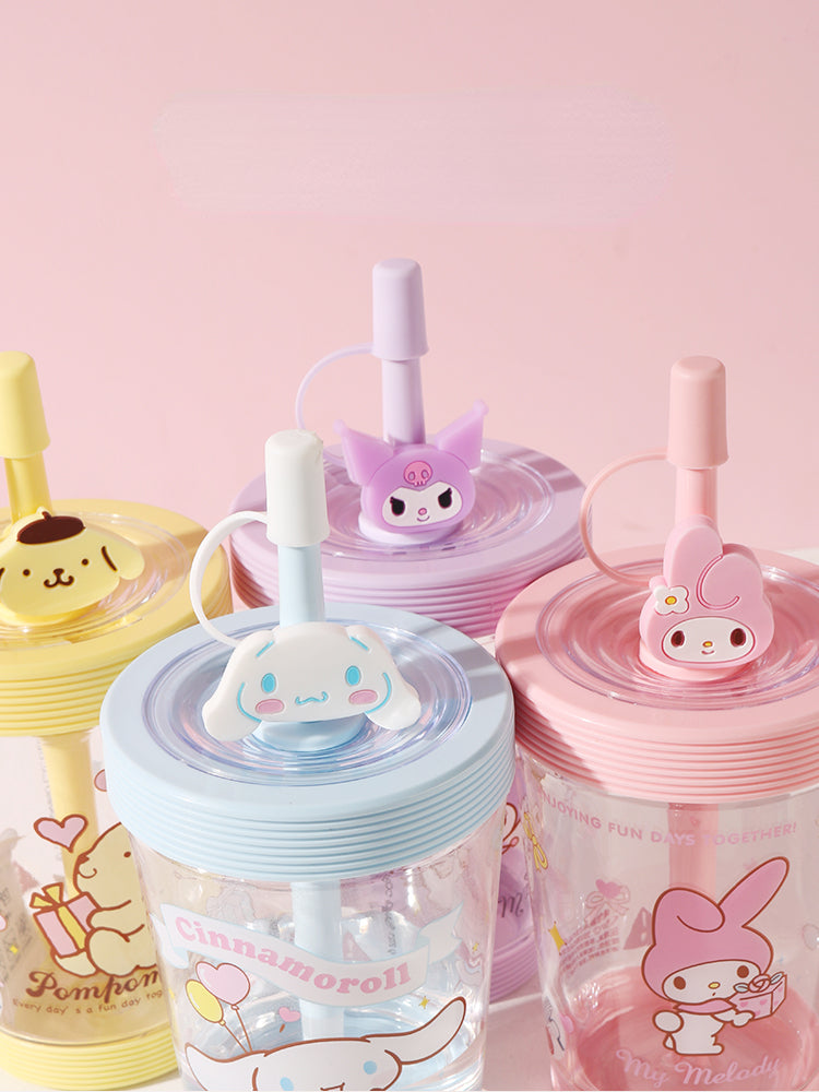 Sanrio x Miniso - Colorful Character Water Cup with Straw