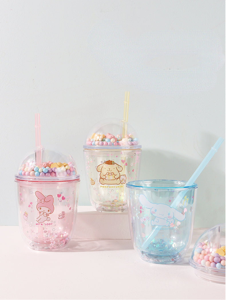Sanrio x Miniso - Bubbly Tumbler / Cup with Straw