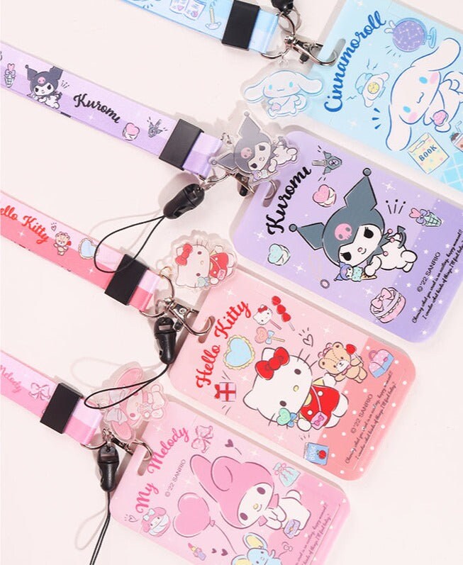 Sanrio Photocard Holder with Lanyard Keychain - Licensed SANRIO Holder - Kpop Photocards - Transporation cards, school card, creditcards
