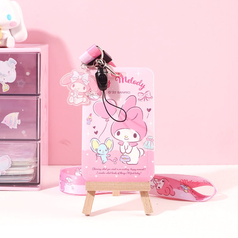 Sanrio Photocard Holder with Lanyard Keychain - Licensed SANRIO Holder - Kpop Photocards - Transporation cards, school card, creditcards